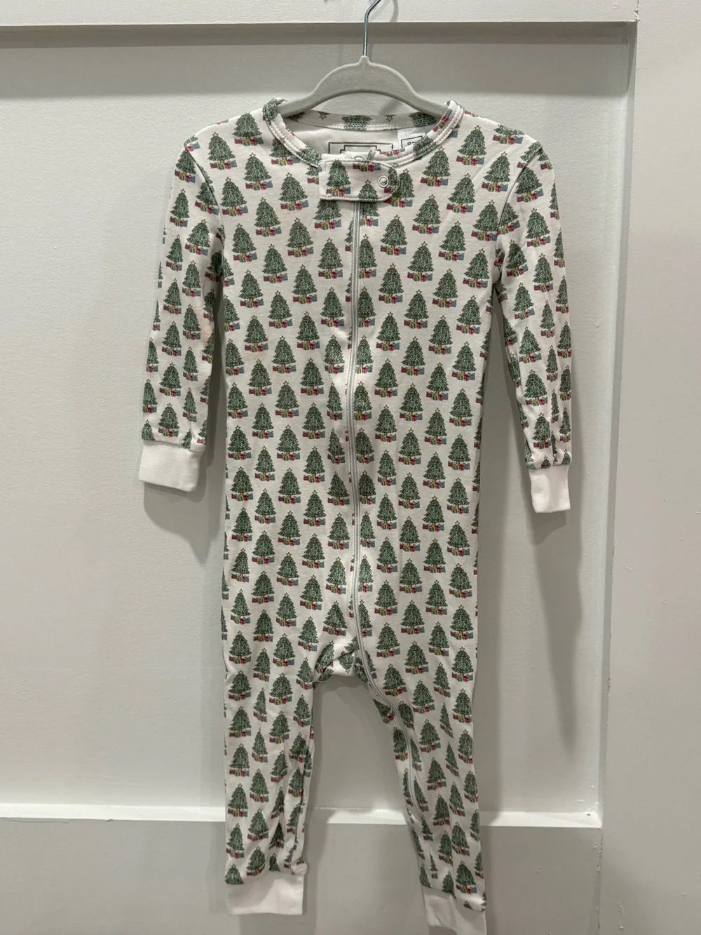 Lila & Hayes Christmas Tree Zip Pajamas 12-18M